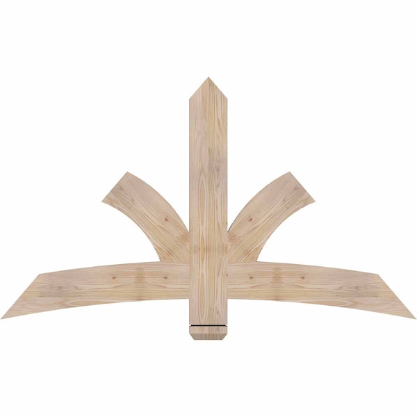 Ekena Millwork Davenport Smooth Timber Gable Bracket, Douglas Fir, 60"W x 35"H x 1 1/2"D x 5 1/2"F, 14/12 Pitch GBW060X35X0206DAV00SDF - main